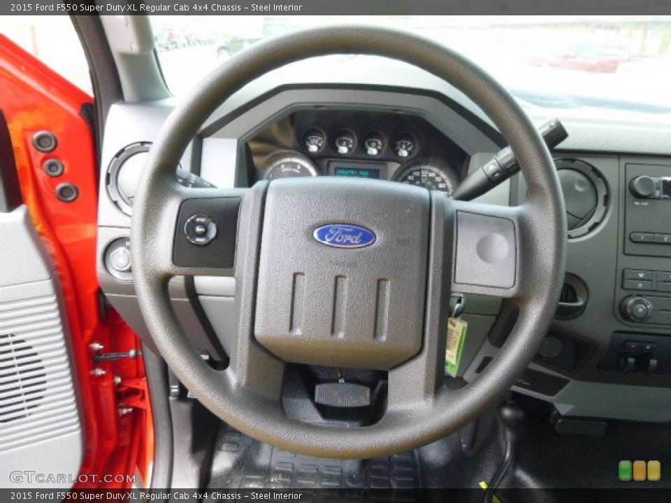 Steel Interior Steering Wheel for the 2015 Ford F550 Super Duty XL Regular Cab 4x4 Chassis #93756197