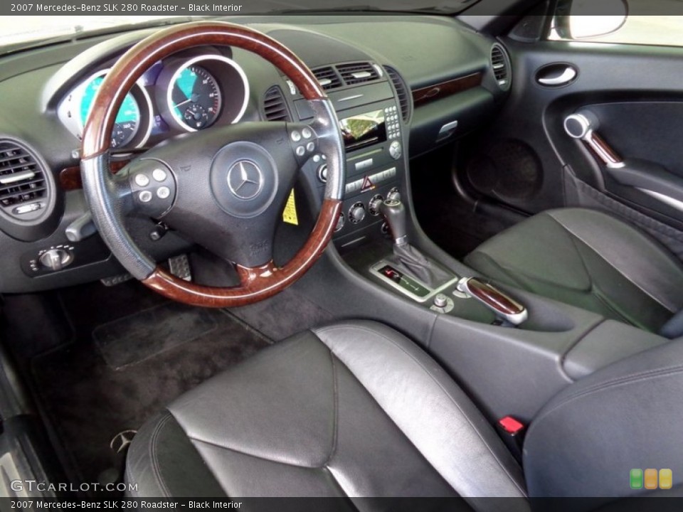 Black Interior Front Seat for the 2007 Mercedes-Benz SLK 280 Roadster #93756443