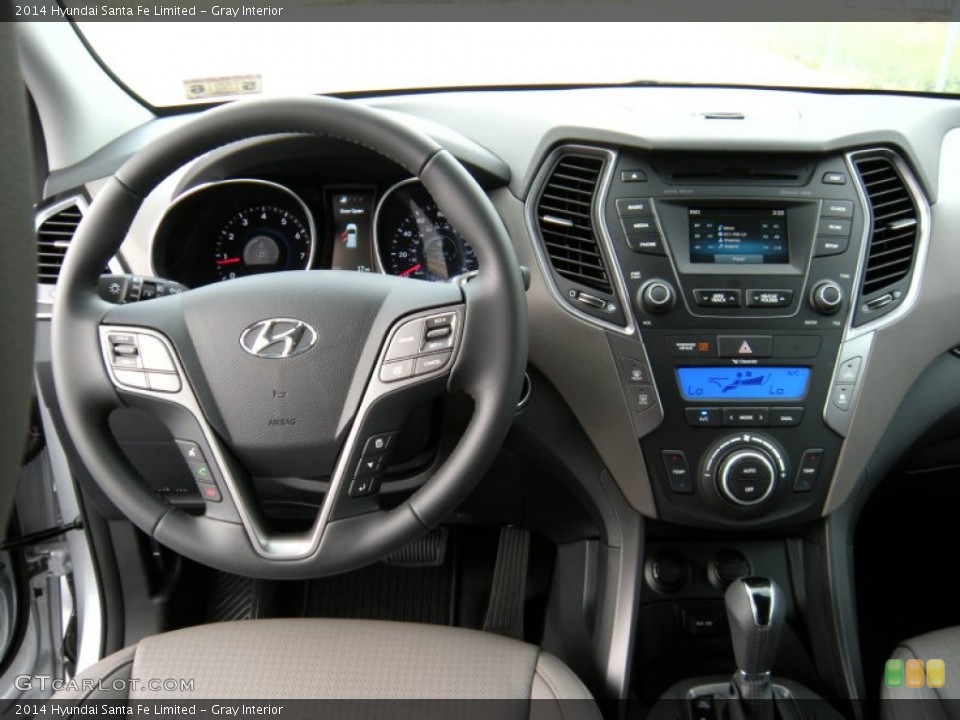 Gray Interior Dashboard for the 2014 Hyundai Santa Fe Limited #93761708