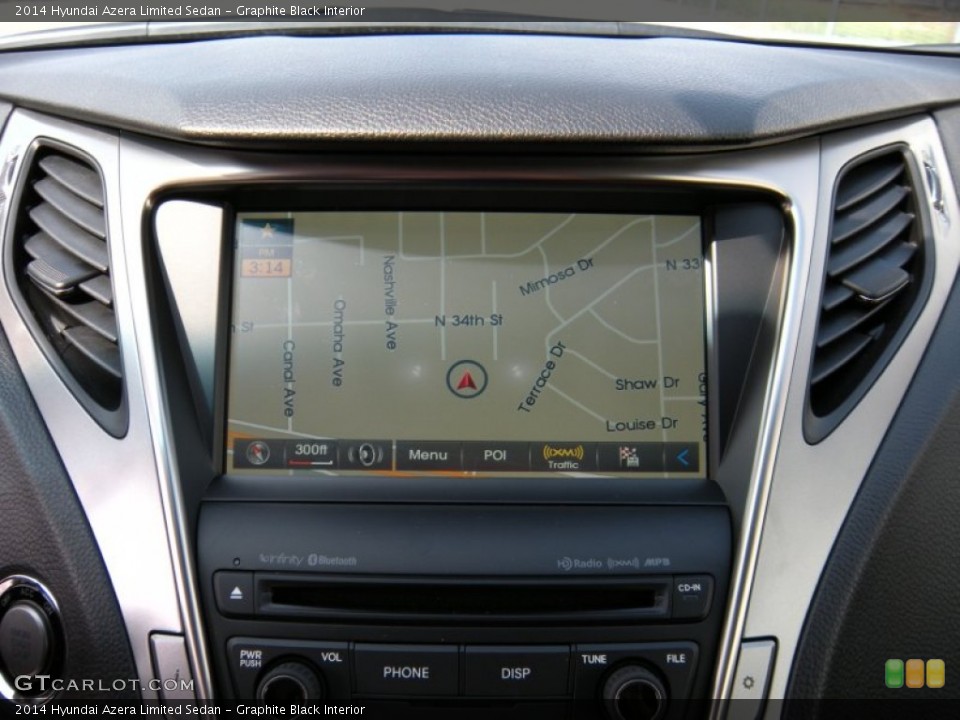 Graphite Black Interior Navigation for the 2014 Hyundai Azera Limited Sedan #93772313