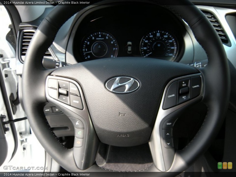Graphite Black Interior Steering Wheel for the 2014 Hyundai Azera Limited Sedan #93772466