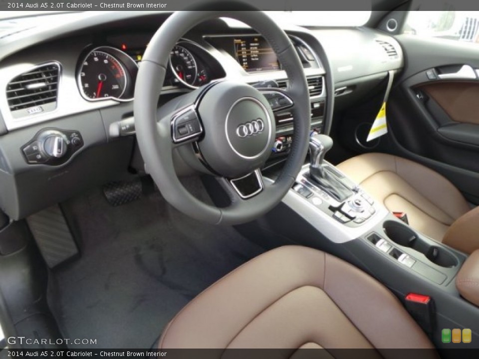 Chestnut Brown Interior Photo for the 2014 Audi A5 2.0T Cabriolet #93772777