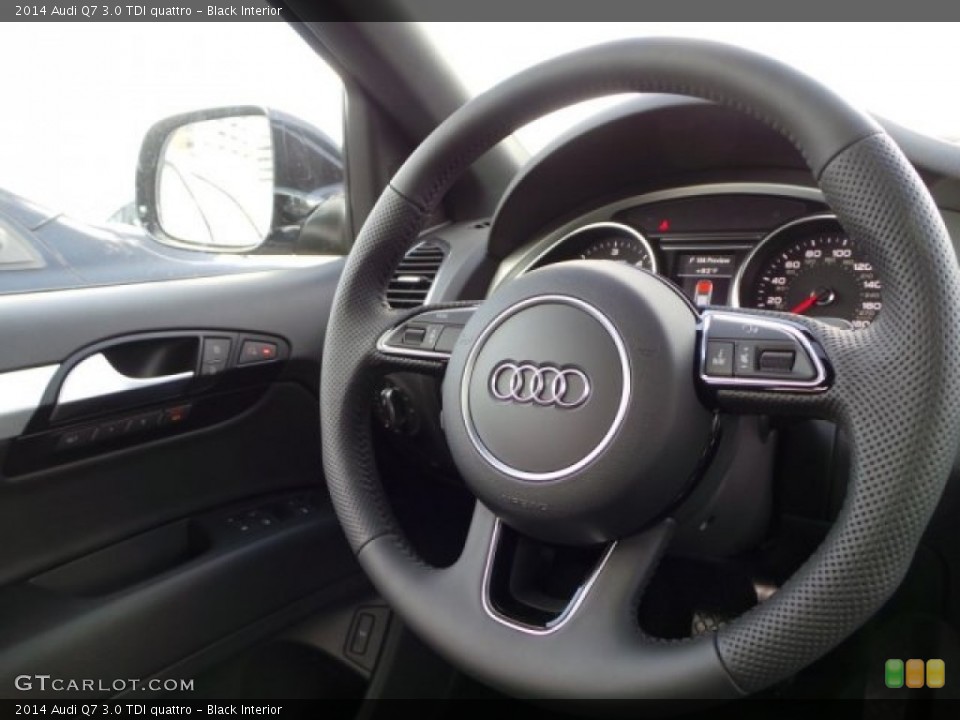 Black Interior Steering Wheel for the 2014 Audi Q7 3.0 TDI quattro #93774701