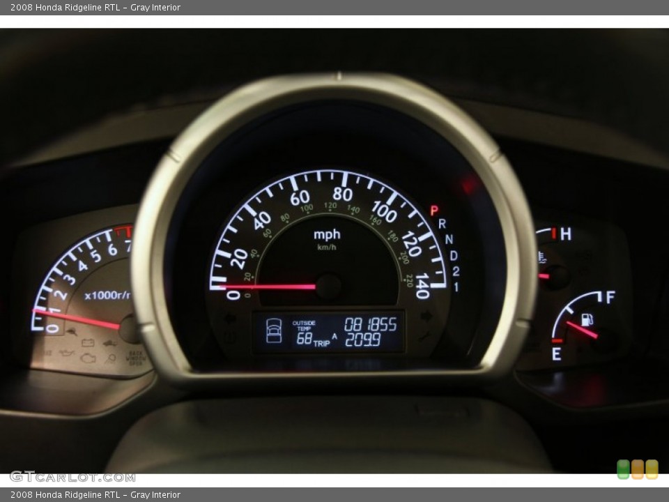 Gray Interior Gauges for the 2008 Honda Ridgeline RTL #93776123