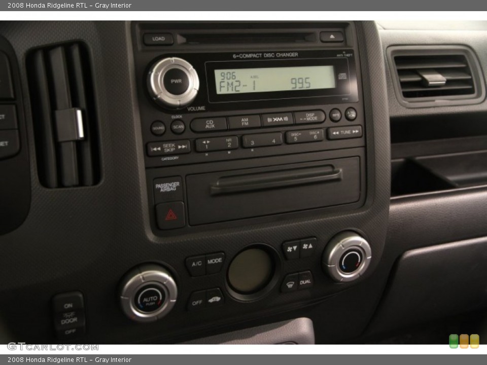 Gray Interior Controls for the 2008 Honda Ridgeline RTL #93776171