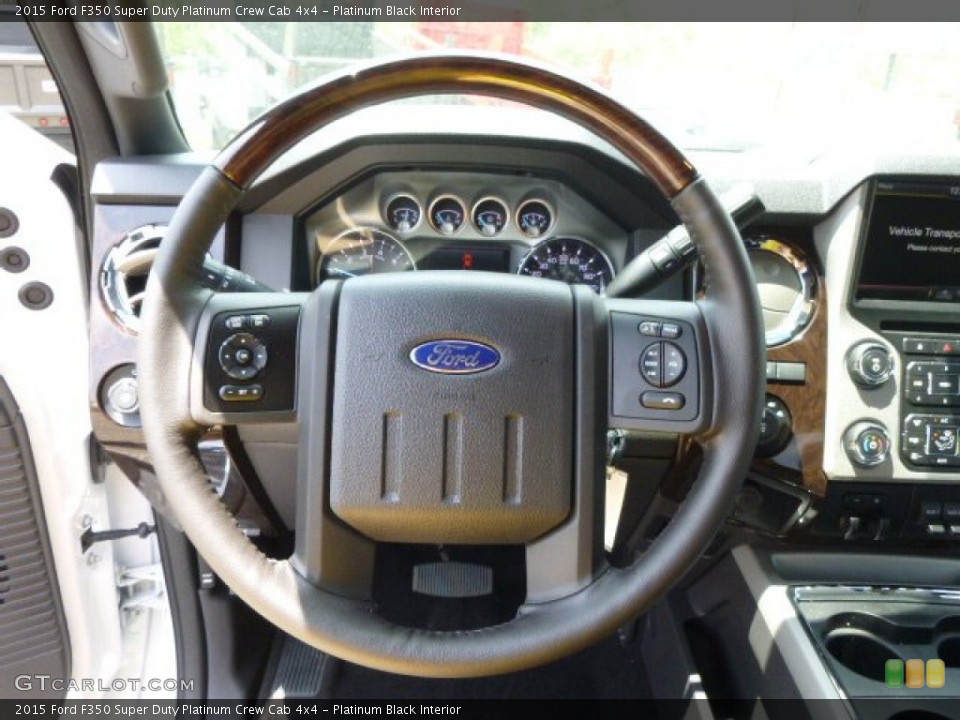 Platinum Black Interior Steering Wheel for the 2015 Ford F350 Super Duty Platinum Crew Cab 4x4 #93776825