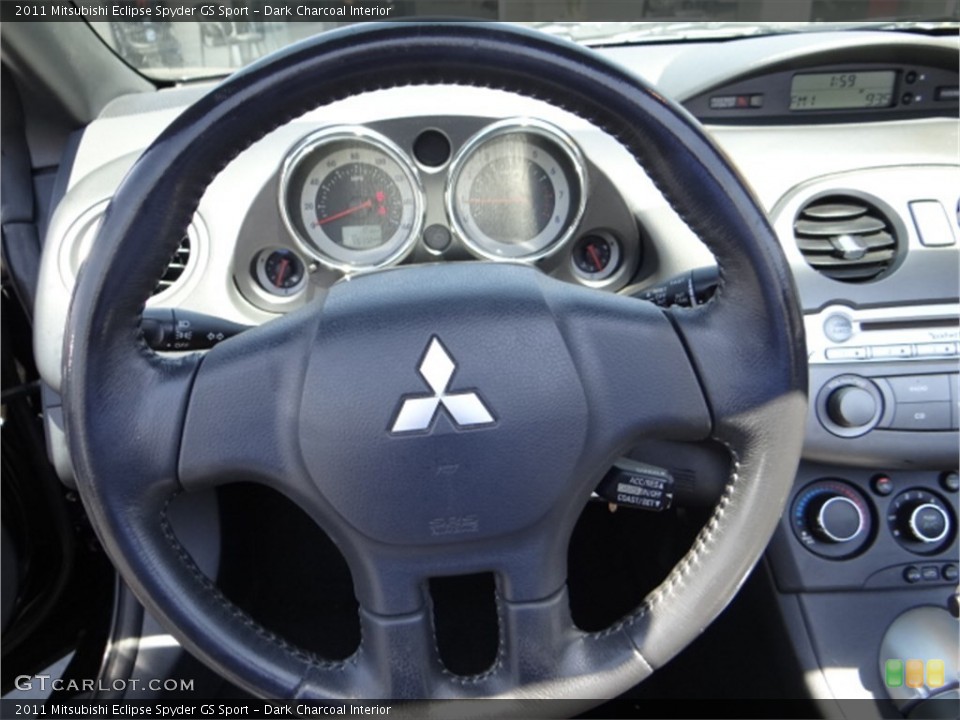 Dark Charcoal Interior Steering Wheel for the 2011 Mitsubishi Eclipse Spyder GS Sport #93779702