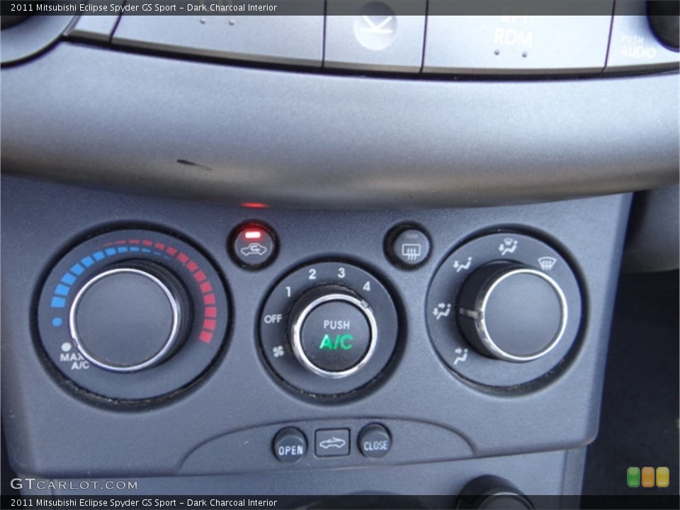 Dark Charcoal Interior Controls for the 2011 Mitsubishi Eclipse Spyder GS Sport #93779891