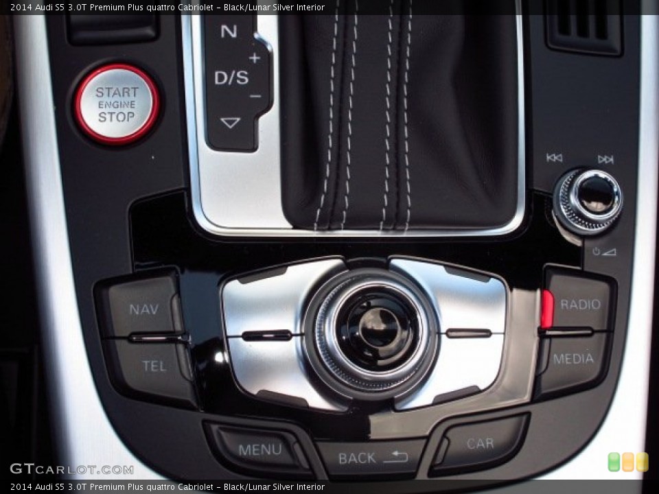 Black/Lunar Silver Interior Controls for the 2014 Audi S5 3.0T Premium Plus quattro Cabriolet #93788258