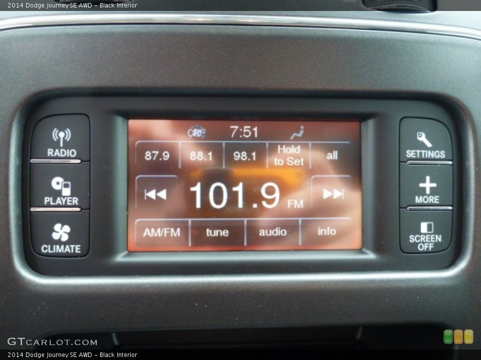 Black Interior Controls for the 2014 Dodge Journey SE AWD #93789743