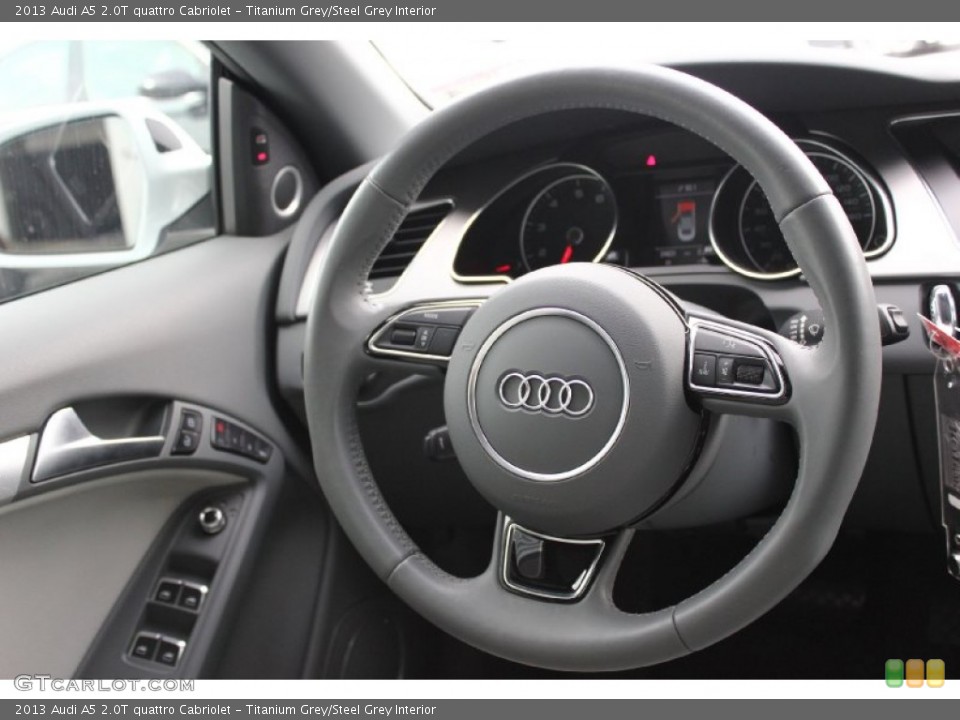 Titanium Grey/Steel Grey Interior Steering Wheel for the 2013 Audi A5 2.0T quattro Cabriolet #93807157