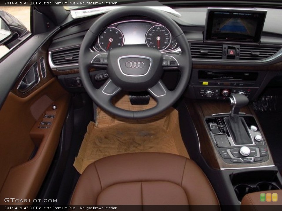 Nougat Brown Interior Dashboard for the 2014 Audi A7 3.0T quattro Premium Plus #93814543