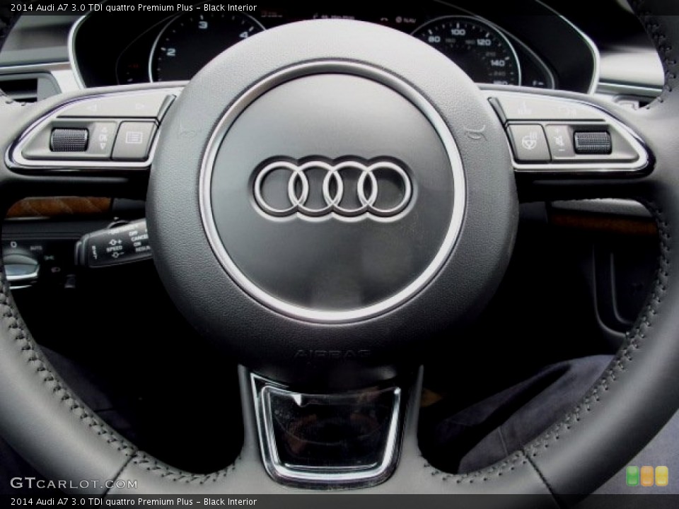 Black Interior Steering Wheel for the 2014 Audi A7 3.0 TDI quattro Premium Plus #93815203