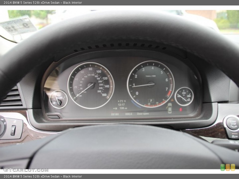 Black Interior Gauges for the 2014 BMW 5 Series 528i xDrive Sedan #93818455