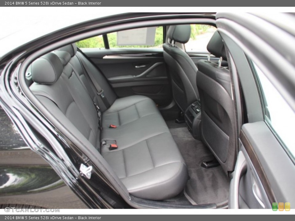 Black Interior Rear Seat for the 2014 BMW 5 Series 528i xDrive Sedan #93818569