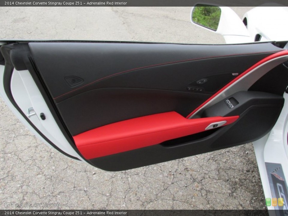 Adrenaline Red Interior Door Panel for the 2014 Chevrolet Corvette Stingray Coupe Z51 #93818881