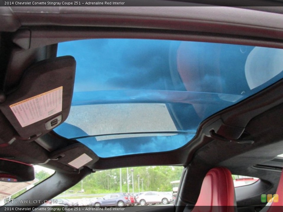 Adrenaline Red Interior Sunroof for the 2014 Chevrolet Corvette Stingray Coupe Z51 #93818910