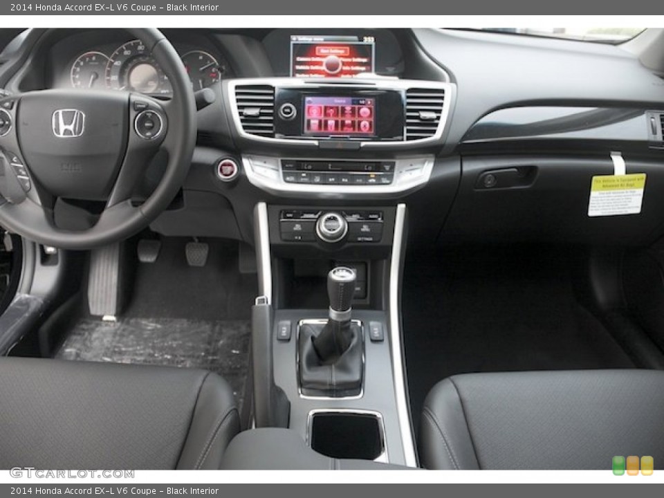 Black Interior Dashboard for the 2014 Honda Accord EX-L V6 Coupe #93819862