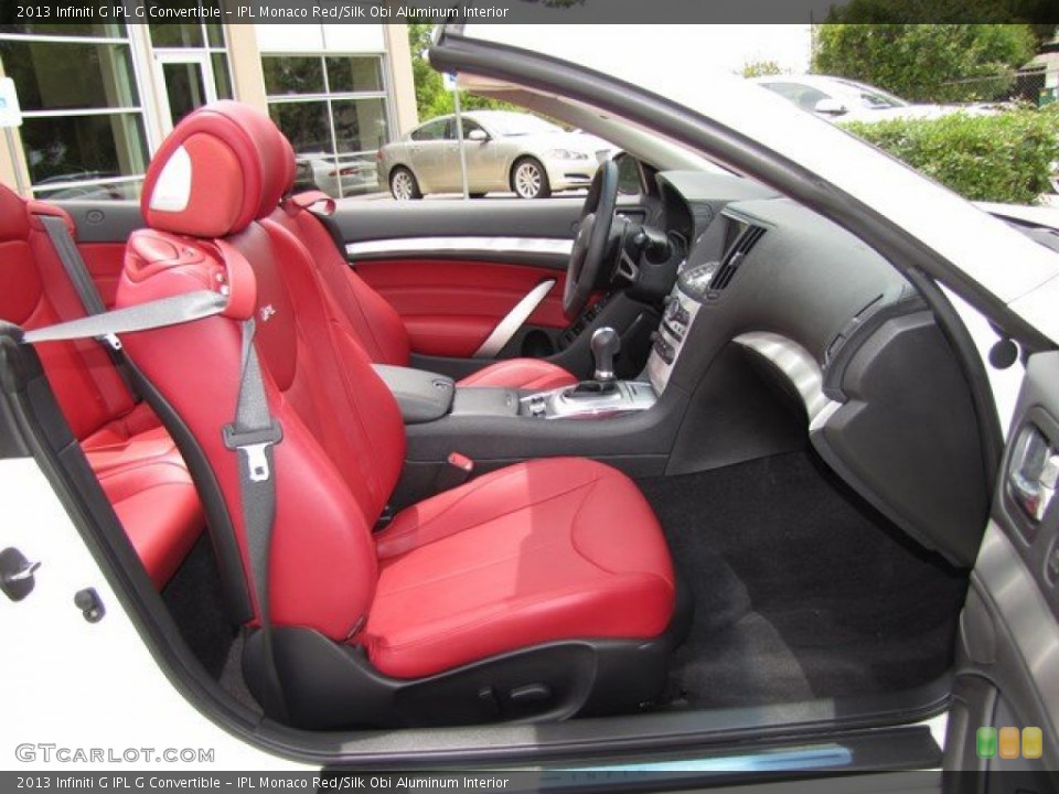 IPL Monaco Red/Silk Obi Aluminum Interior Front Seat for the 2013 Infiniti G IPL G Convertible #93827773