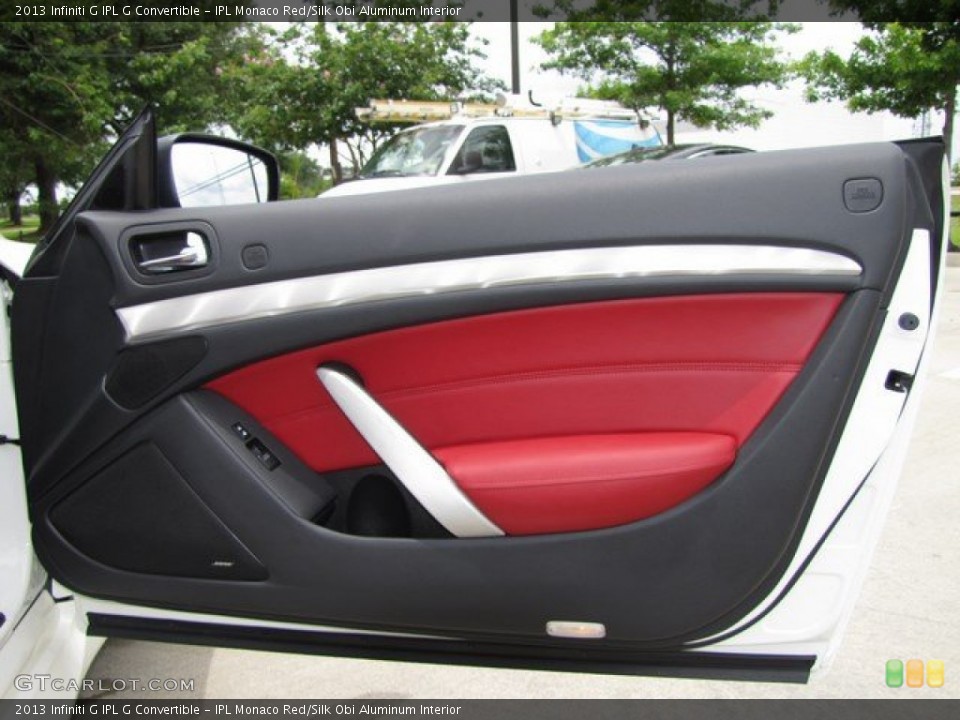 IPL Monaco Red/Silk Obi Aluminum Interior Door Panel for the 2013 Infiniti G IPL G Convertible #93827995