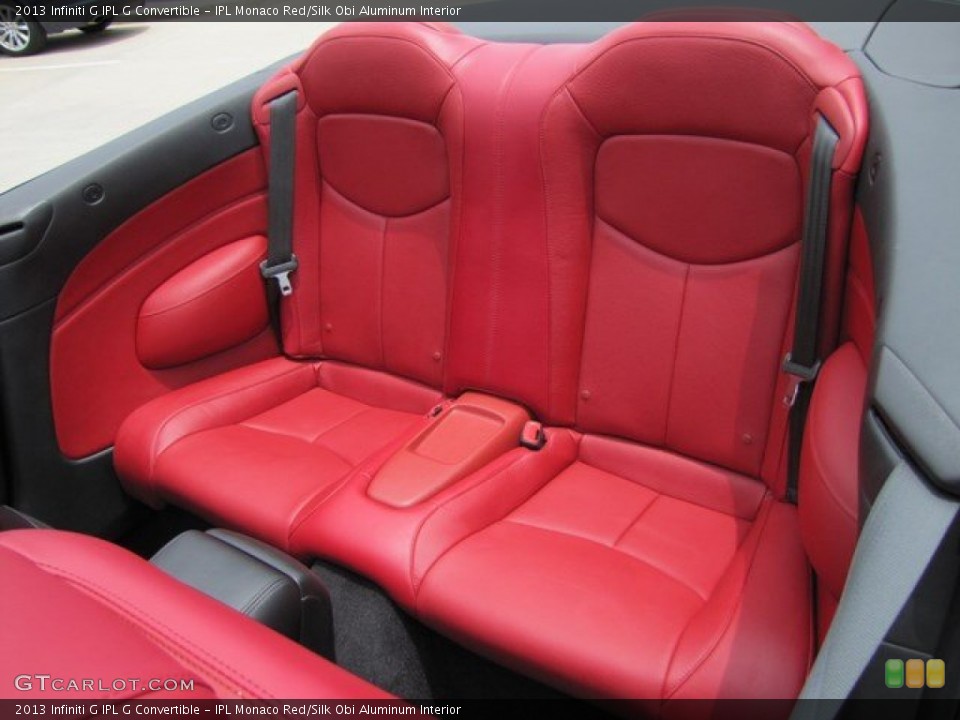 IPL Monaco Red/Silk Obi Aluminum Interior Rear Seat for the 2013 Infiniti G IPL G Convertible #93828103