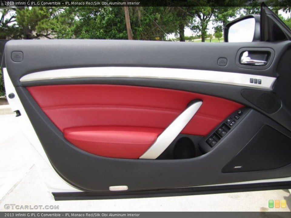 IPL Monaco Red/Silk Obi Aluminum Interior Door Panel for the 2013 Infiniti G IPL G Convertible #93828730