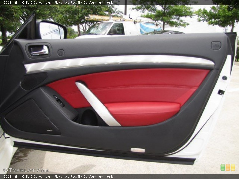 IPL Monaco Red/Silk Obi Aluminum Interior Door Panel for the 2013 Infiniti G IPL G Convertible #93828772