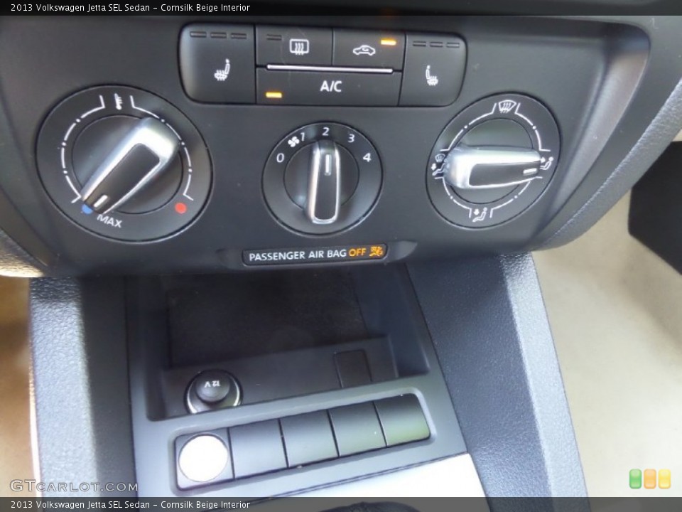 Cornsilk Beige Interior Controls for the 2013 Volkswagen Jetta SEL Sedan #93831208