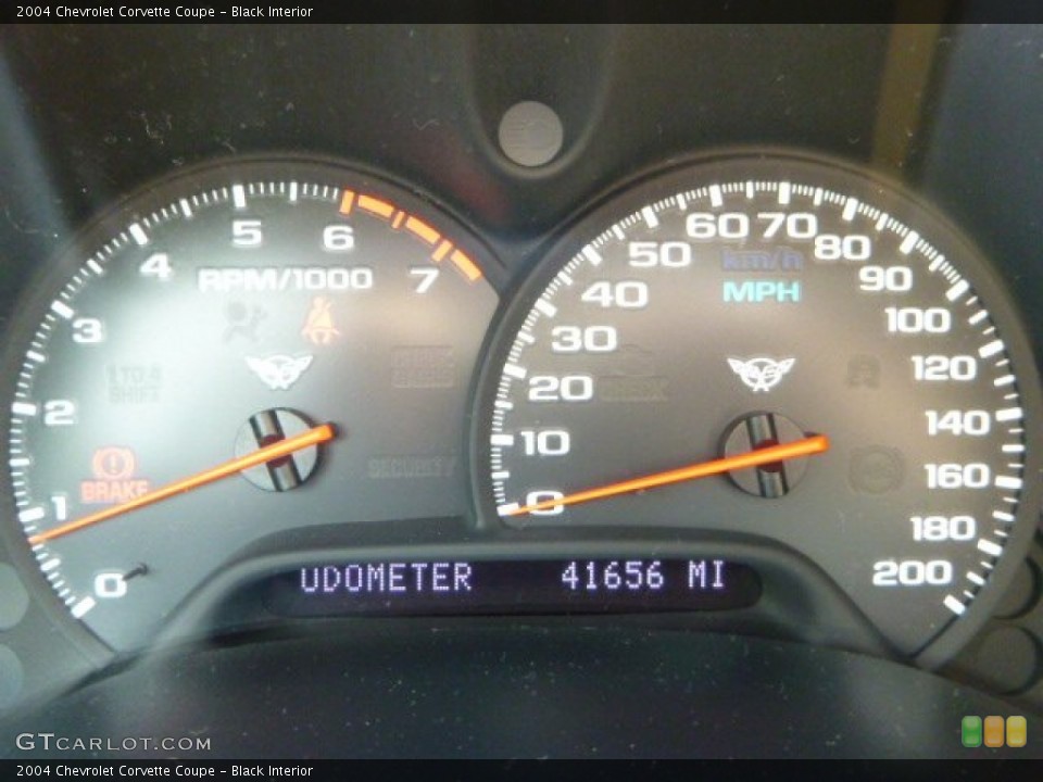 Black Interior Gauges for the 2004 Chevrolet Corvette Coupe #93833035