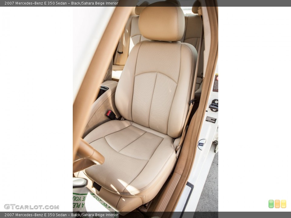 Black/Sahara Beige Interior Front Seat for the 2007 Mercedes-Benz E 350 Sedan #93843640