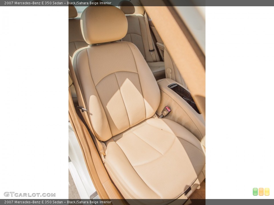 Black/Sahara Beige Interior Front Seat for the 2007 Mercedes-Benz E 350 Sedan #93843697