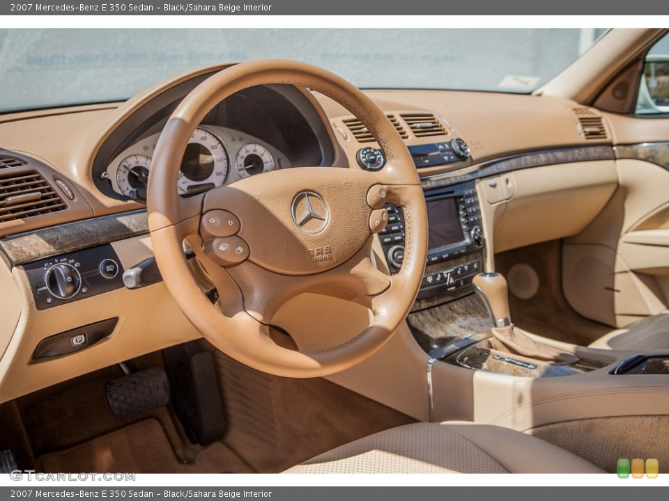 Black/Sahara Beige Interior Dashboard for the 2007 Mercedes-Benz E 350 Sedan #93843976