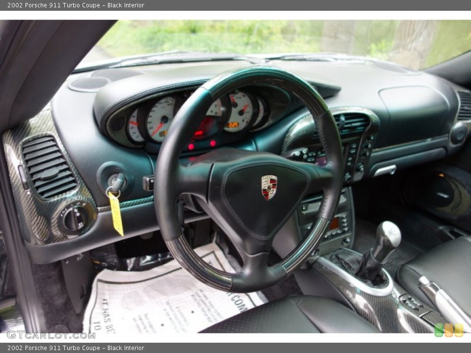 Black Interior Dashboard for the 2002 Porsche 911 Turbo Coupe #93847960