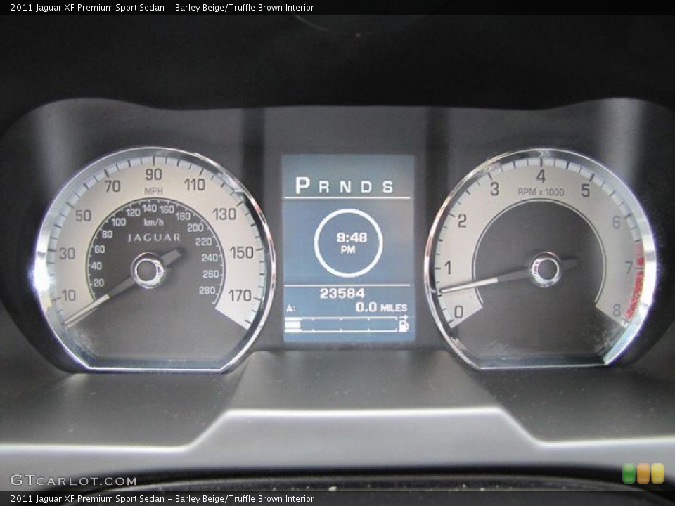 Barley Beige/Truffle Brown Interior Gauges for the 2011 Jaguar XF Premium Sport Sedan #93860183