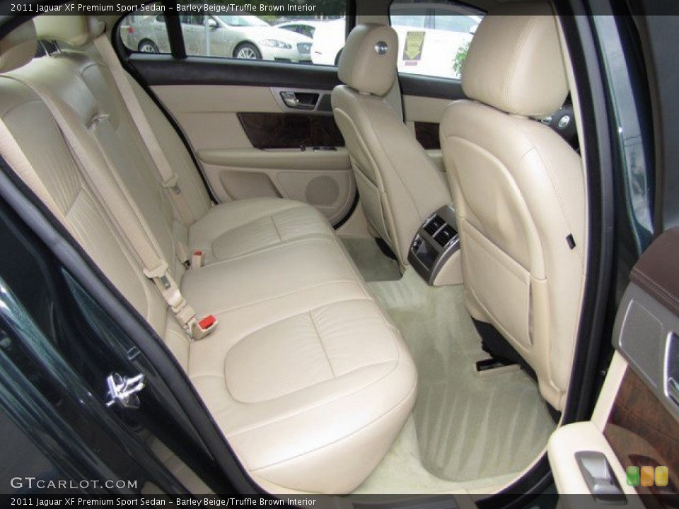 Barley Beige/Truffle Brown Interior Rear Seat for the 2011 Jaguar XF Premium Sport Sedan #93860441