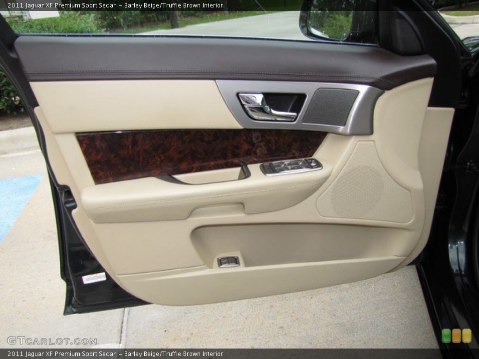 Barley Beige/Truffle Brown Interior Door Panel for the 2011 Jaguar XF Premium Sport Sedan #93860714