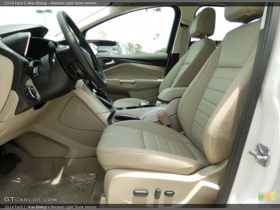 Medium Light Stone Interior Front Seat for the 2014 Ford C-Max Energi #93872911