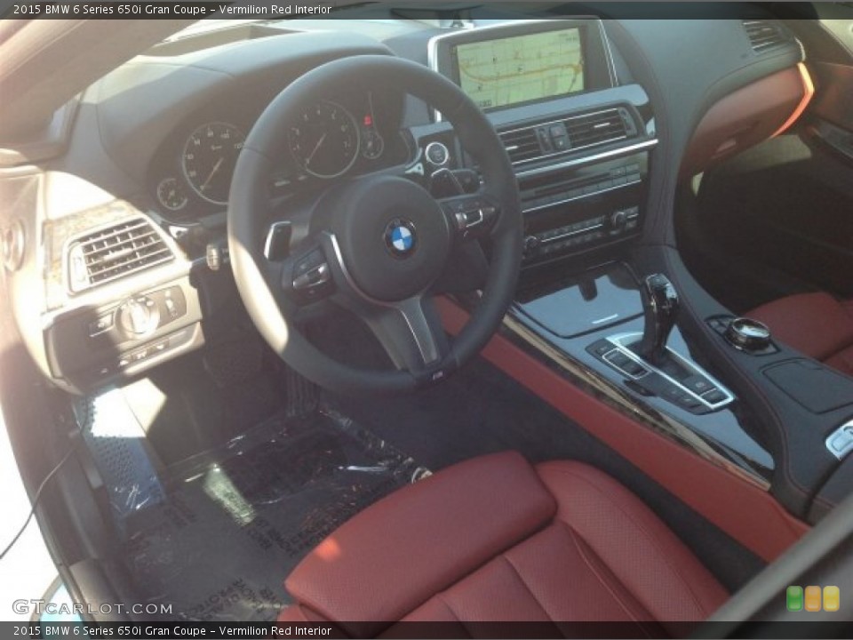 Vermilion Red Interior Prime Interior for the 2015 BMW 6 Series 650i Gran Coupe #93872920
