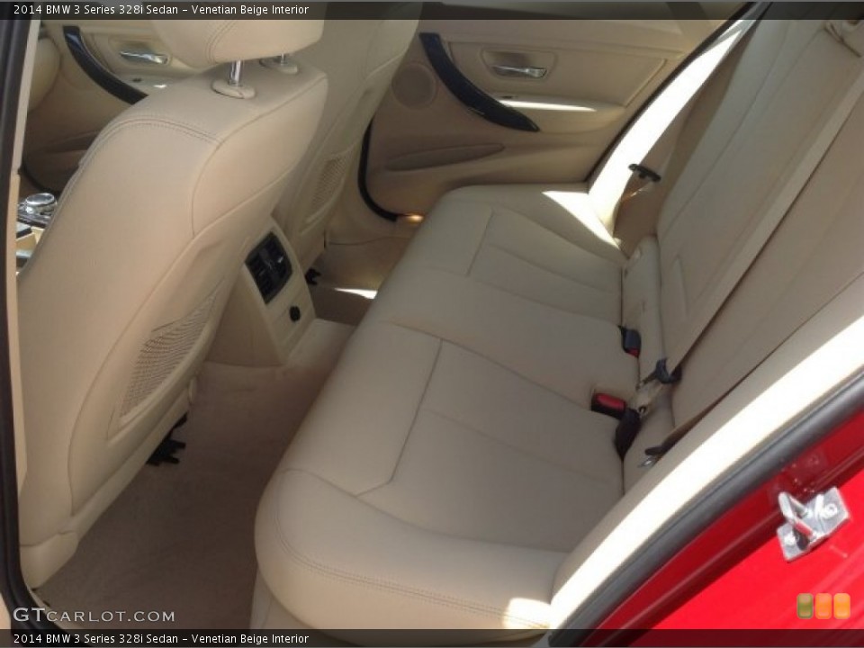 Venetian Beige Interior Rear Seat for the 2014 BMW 3 Series 328i Sedan #93875292