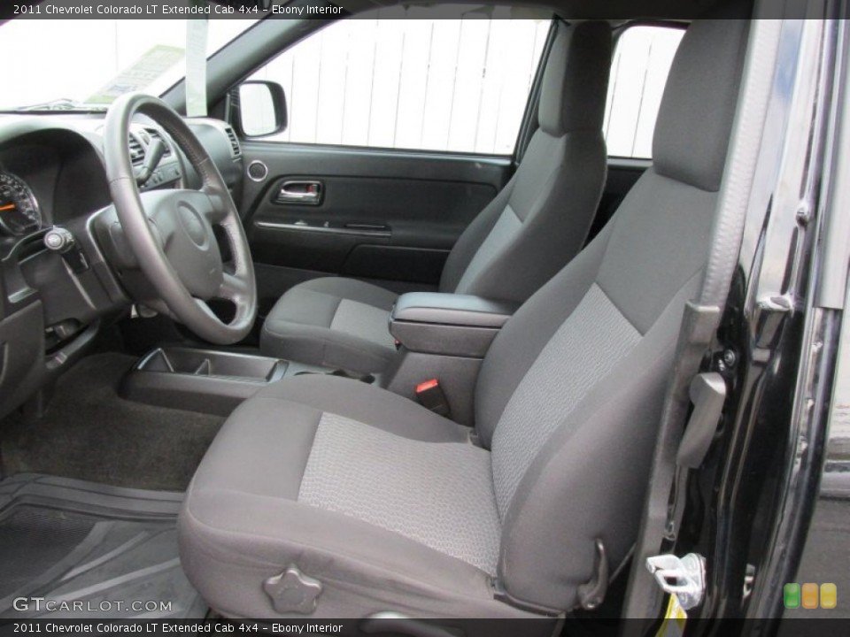 Ebony Interior Front Seat for the 2011 Chevrolet Colorado LT Extended Cab 4x4 #93884575