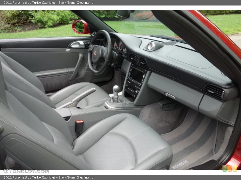 Black/Stone Grey Interior Dashboard for the 2011 Porsche 911 Turbo Cabriolet #93890974