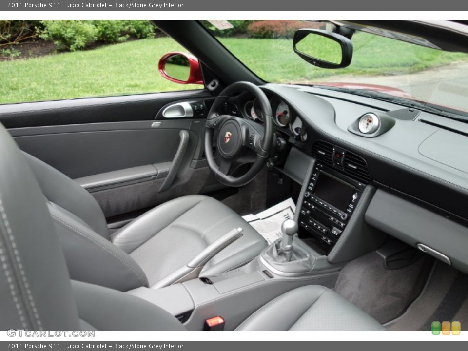 Black/Stone Grey Interior Dashboard for the 2011 Porsche 911 Turbo Cabriolet #93891007