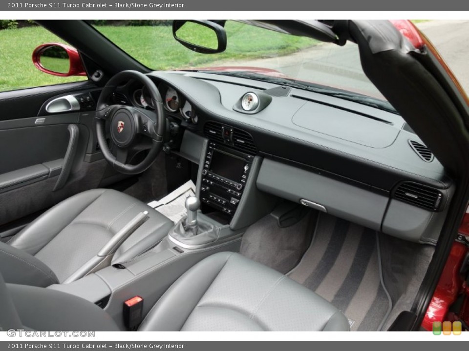 Black/Stone Grey Interior Dashboard for the 2011 Porsche 911 Turbo Cabriolet #93891022
