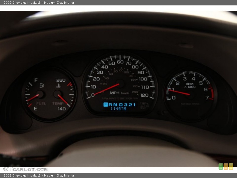 Medium Gray Interior Gauges for the 2002 Chevrolet Impala LS #93892378