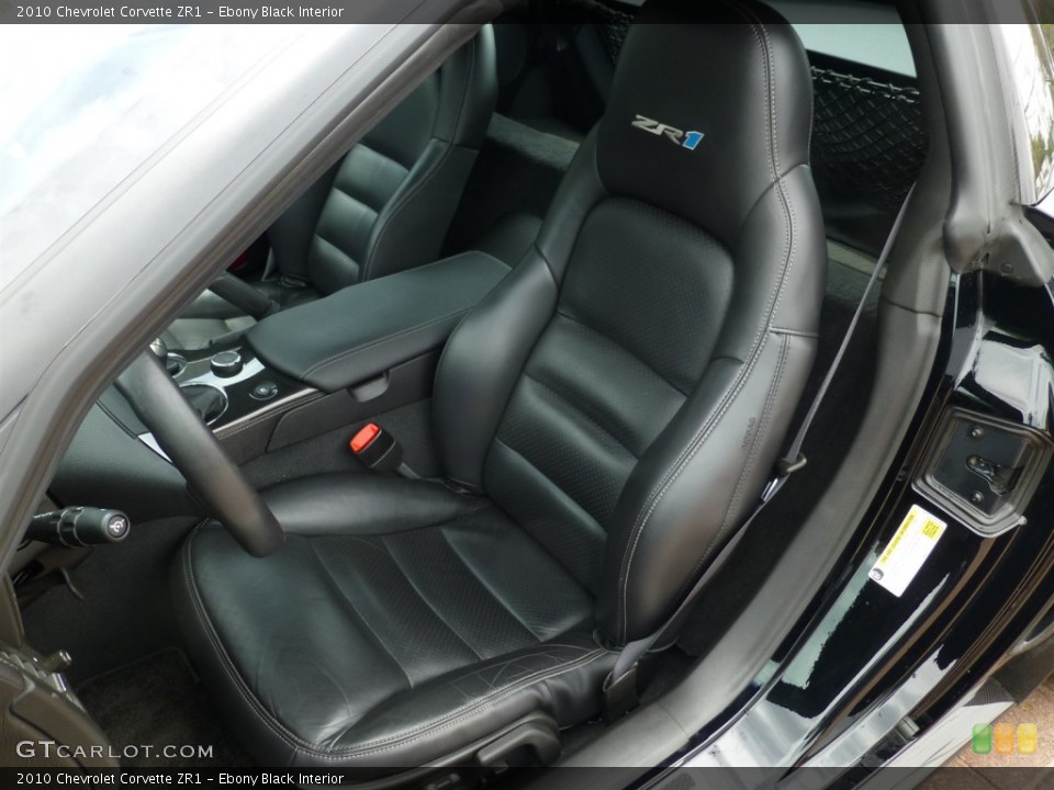 Ebony Black Interior Front Seat for the 2010 Chevrolet Corvette ZR1 #93893770