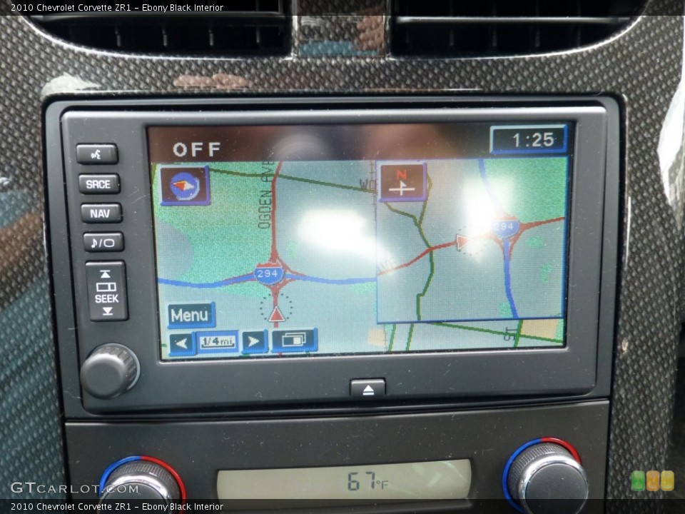 Ebony Black Interior Navigation for the 2010 Chevrolet Corvette ZR1 #93893806
