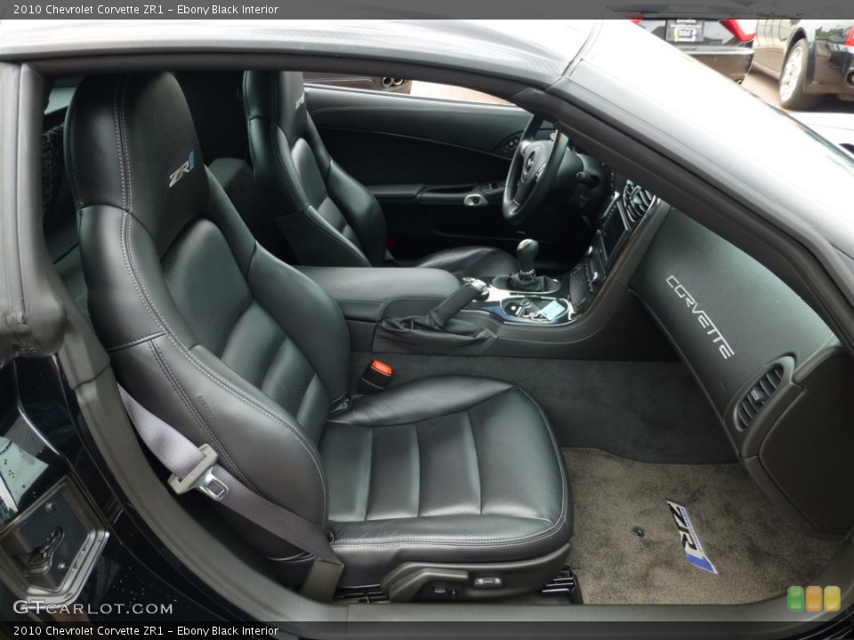 Ebony Black Interior Front Seat for the 2010 Chevrolet Corvette ZR1 #93893896
