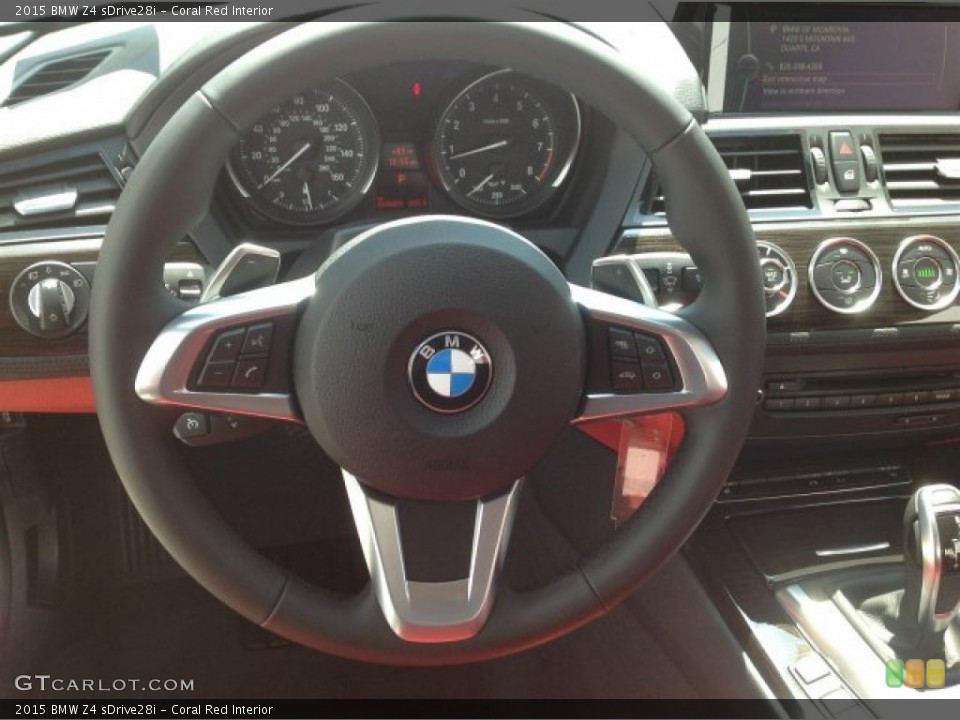 Coral Red Interior Steering Wheel for the 2015 BMW Z4 sDrive28i #93897236