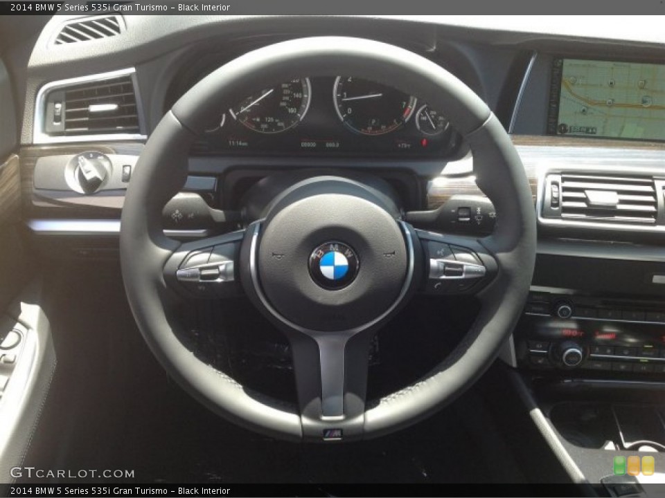 Black Interior Steering Wheel for the 2014 BMW 5 Series 535i Gran Turismo #93898103