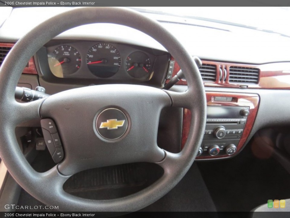 Ebony Black Interior Steering Wheel for the 2006 Chevrolet Impala Police #93898739